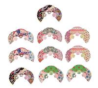 SMASOLO 30Pcs Colorful Wooden Fan DIY Hanging Ornaments Versatile Craft Decorations for Bags Backpacks and Clothing Smooth Touch Skin Friendly Design