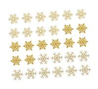 SMASOLO 30Pcs DIY Snowflake Patches for Clothing Accessories Durable Applique for Dresses Bags and Crafts Creative Handmade Sewing Patch Gold Branch