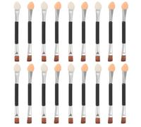 SMASOLO 30pcs Dual Ended Eyeshadow Stick Brushes with Silver Aluminum Tubes Soft Latex Cotton Tips for Gentle Eye Brow Makeup Portable Lightweight Makeup Applicator Tools for Women