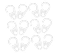 SMASOLO 30pcs Plastic Curtain Hooks for Drapes Flexible Shower Rings Compatible with Wooden Metal Rods Invisible Drapery Hangers for Window and Seasonal Decoration