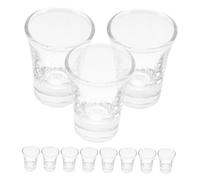 SMASOLO 36pcs Clear Glass Communion Chalice for Standard Trays Heat Resistant Reusable Mini Shot Glasses with Classic Design for Church Services and Family Gatherings