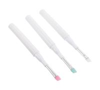 SMASOLO 3pcs Angled Eyebrow Brush Dust Cover Silicone Makeup Brush for Eyebrow Gel and Eyeshadow Portable and Versatile
