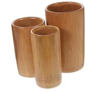 SMASOLO 3pcs Bamboo Cupping Cup Set Medium Large Extra Large Carbonized Bamboo Reusable Cupping Tools for Home Massage and Body Care