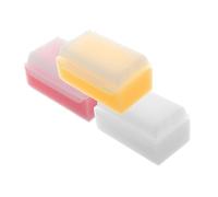 SMASOLO 3pcs Bath Brush Soft Sensory Cleaning Brush for Scalp Body Massage for Newborns Safe Durable Bath Accessories in White Yellow Pink