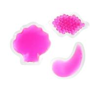 SMASOLO 3pcs Beauty Pack Set Hot Cold Ice Packs for Skincare Eye Care and Relief Reusable for Headaches Swelling and Muscle Discomfort Rose Red Design