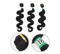 SMASOLO 3pcs Brazilian Body Wave Synthetic Hair Bundles Lightweight Hair Weft Extensions for Women Can Be Dyed Styled for Party Wedding Everyday Use