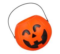 SMASOLO 3pcs Halloween Pumpkin Buckets for Trick Treating Lightweight Plastic Candy Holders with Handles Friendly for Party Decorations and Halloween Festive Use