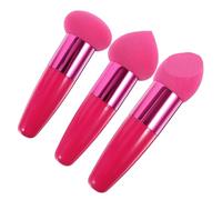 SMASOLO 3pcs Makeup Sponge Brush with Creative Ergonomic Heads for Wet and Dry Foundation Concealer Application Smooth Touch Beauty Makeup Tools for Women and Salons