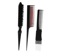 SMASOLO 3Pcs Professional Hair Dressing Comb Durable Rounded Double Tooth Haircut Combs for Easy Detangling Portable and Lightweight Hair Salon Supplies for Healthy Styling