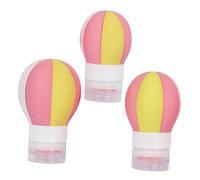 SMASOLO 3pcs Refillable Travel Bottles Silicone Squeezable Lotion Shampoo Containers Portable Leak Travel Gym Picnic