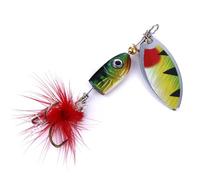 SMASOLO 3pcs Rotating Sequins Fishing Lures 4.5cm Sinking Fish-shaped Baits with Hooks, Lifelike Soft Fishing Accessories for Sea and Freshwater Angling
