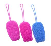 SMASOLO 3pcs Silicone Bath Brush for Body Exfoliation and Massage Soft Dual-Sided Back Scrubber for All Ages Easy-Clean Silicone for Stress Relief and Improved Circulation