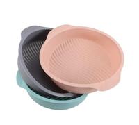 SMASOLO 3pcs Silicone Cake Pan Non-Stick Round Baking Moulds for Cakes Desserts Bread Microwave Oven Safe Lightweight Design for Home and Professional Use