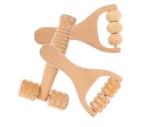 SMASOLO 3pcs Wooden Handheld Massage Roller for Foot Neck Shoulder and Back Relief Therapy Tools for Deep Muscle Relaxation and Tension Release Portable Body Massager