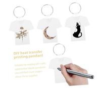 SMASOLO 40pcs MDF Fiberboard Sublimation Key Ring Blanks Shirt-Shaped DIY Heat Transfer Keychain Blanks for Custom Crafting and Accessories