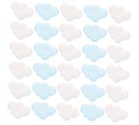 SMASOLO 40pcs Resin Cloud Cabochons Flatback Charms Lightweight Kawaii Cloud Beads for DIY Jewelry Making Scrapbooking Phone Case Shoe Decorations White Blue Embellishments