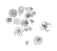 SMASOLO 48pcs Halloween Spider Charms for Jewelry Making Intricate Spider Web Pendants Elegant DIY Accessories for Necklaces Keychains Family-friendly Crafting Supplies