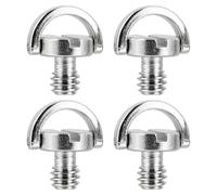 SMASOLO 4pcs 1/4 Inch D-Ring Hinged Camera Screws Handle Quick Release Mounting Fixing Screws for Tripod and Monopod Photography Accessories