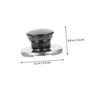SMASOLO 4Pcs Black Whistling Kettle Lid Knobs Replacement Covers Heat-Resistant Stainless Steel Handles for Whistling Kettles Easy Install Anti-Scald Kitchen Accessories