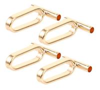 SMASOLO 4pcs Brooch Converters Light Gold Pin to Necklace DIY Accessory Craft Tools for Women Elegant Brooch and Pin Transformation Rust-Resistant Design