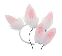 SMASOLO 4pcs Bunny Ears Hair Accessories Set with Plush Clip-in Rabbit Ears and Soft White Bunny Headbands for Women Spring Party Cosplay Easter Egg Hunt