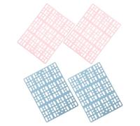 SMASOLO 4pcs Bunny Foot Mats for Rabbit and Small Animal Cage, Non-slip Soft Floor Pads in Pink and Sky Blue, Absorbent Cage Liners for Guinea Pig Accessories and Pet Bedding