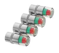 SMASOLO 4pcs Car Tire Pressure Sensor Caps Copper Core Tyre Valve Dust Covers Pressure Warning Indicators for Vehicle Tyre Monitoring and Safety