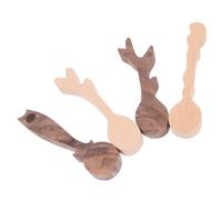 SMASOLO 4pcs DIY Wooden Spoon Carving Blanks Kit for Beginners Unfinished Wood Blocks for Whittling Craft Artistic Handicraft Woodworking for Creative Spoon Making and Woodworking Projects