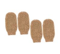 SMASOLO 4Pcs Exfoliating Bath Shower Gloves Spa Body Scrub Mitts for Deep Cleansing Smooth Skin Lightweight Design for Home and Travel