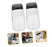 SMASOLO 4pcs Household Seasoning Jars Kitchen Spice Storage Box Salt Bottles Transparent Glass Containers for Pantry Table Use and Easy to Clean Random Color