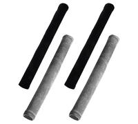 SMASOLO 4pcs Kitchen Refrigerator Handle Covers Set - Black Grey Anti-Slip Protective Fridge and Freezer Door Handle Wraps for Appliance Safety