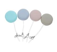 SMASOLO 4pcs Macaron Screen Cleaner for Mobile Phones and Electronic Devices, Portable Lens Cleaning Cloth Keychain Set, Multi-color Cleaning Tool for Car Displays, Glasses, and Camera Lenses