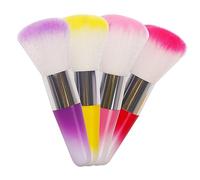 SMASOLO 4pcs Makeup Powder Brush Versatile Nail Cleaning and Loose Powder Brush Ergonomic Design for Professional and Beginner Use