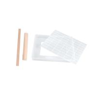 SMASOLO 4pcs Nougat Silicone Baking Tool Set Non Stick Pastry Mold Plate Mat Rolling Pin Cutting Stick for DIY Candy Cake Biscuit Making