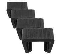 SMASOLO 4pcs Outdoor Patio Furniture Clips for Sectional Sofas and Chairs Backyard Furniture Fasteners with Striped Slots Black Clamps to Secure Rattan and Garden Seating