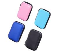 SMASOLO 4pcs Rectangular Wear-resistant Silicone Cable Bag with Zipper, Portable Cord Organizer Pouch for Earphones, Coins, Keys, Travel Accessories, Multipurpose Cable Storage Random