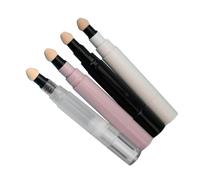 SMASOLO 4Pcs Refillable Blusher Cream Bottles Transparent Colored Mini Empty Dispenser Tubes for Lip Gloss Liquid Foundation Cream Makeup Leak-resistant Travel Containers