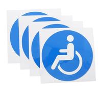 SMASOLO 4pcs Self Adhesive Disabled Wheelchair Symbol Stickers Accessibility Signs for Office Glass Doors and Windows Scratch Resistant Disability Car Decals