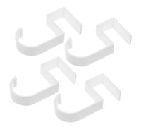 SMASOLO 4pcs Side-Mounted Bag Hooks for Desk Portable Backpack and Purse Hanger Organizer Space-Saving Under Desk Holder for Office Classroom Dormitory White