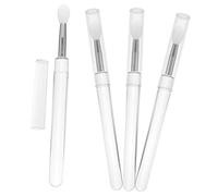 SMASOLO 4Pcs Silicone Lip Mask Brush with Lid Skin Friendly Lipstick Applicator for Makeup Concealer and Eye Shadow Portable Cosmetic Beauty Accessories for Women
