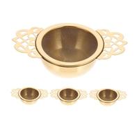 SMASOLO 4pcs Stainless Steel Loose Leaf Tea Strainer with Petal Handles Food Grade Filter for Teapots Mugs and Cups Compatible with Herbal and Tea Brewing