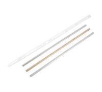 SMASOLO 4pcs Thermal Conductivity Rods Kit - Solid Copper, Aluminum, Iron, and Plastic Rods 0.20 Inch Diameter - Stem Physics Lab Heat Transfer Experiment Set for Educational