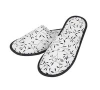 SMASOLO 5 Pairs Non Skid Slippers for Home Hotel Durable Summer Indoor Slippers Black White Convenient Travel Footwear for Guests and Family Visitors
