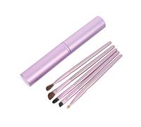SMASOLO 5 Pcs Purple Eyeshadow Brush with Soft Hair Smooth Handle Makeup Tools for Blending Shading Smudging and Lining Portable Cosmetic Eye Brushes for Beginners and Professionals