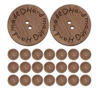 SMASOLO 500pcs 20mm Wooden Buttons 2-Hole Handmade Craft Buttons for Sewing Projects DIY Decorations and Knitting Embellishments in Natural Wood for Scrapbooking and Christmas Crafting
