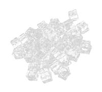 SMASOLO 50pcs Acrylic Ice Cubes Irregular Square Fake Ice Cubes Reusable Decorative Photo Props for Bar Display and Fish Tank Decor 18mm