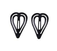 SMASOLO 50pcs Alloy Hairpins Heart Shape Snap Clips Side Bang Bobby Pins Hair Clips for Girls Women Kids Random Styles Black Metal