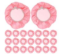 SMASOLO 50pcs Fire Alarm Dust Covers Reusable Red Plastic Detector Protective Guards 1.5mm Thickness 10cm Diameter for Home and Building Fire Safety