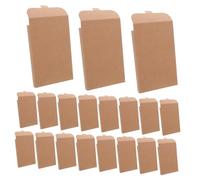 SMASOLO 50pcs Kraft Paper Card Packaging Holder Box Thickened Brown Cardboard Greeting Card Envelopes with Blank Surface for Creative DIY Photo Storage Document Protection and Portable