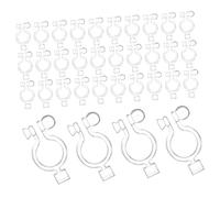 SMASOLO 50Pcs Silicone Clip Earrings Converter DIY Crafting Accessories for Non Pierced Ears Comfortable Durable Transparent Ear Clips for Women Jewelry Making